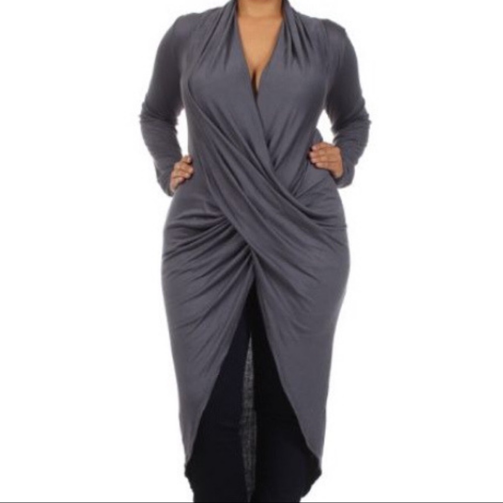 Jayla Plus Size Wrap Tunic